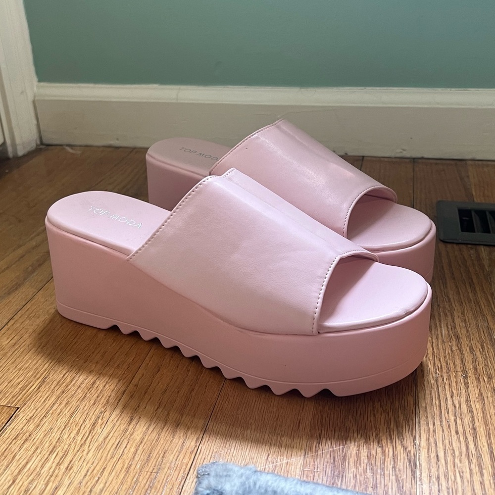 Pink Platform Slides